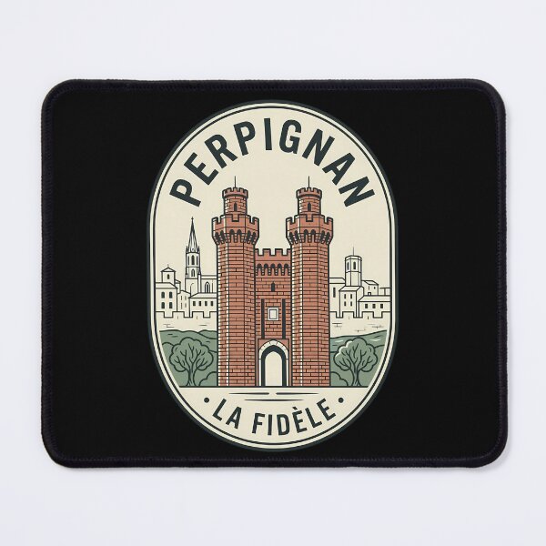 Item preview, Perpignan France Le Castillet Vintage Travel Emblem designed and sold by k3rstman1.