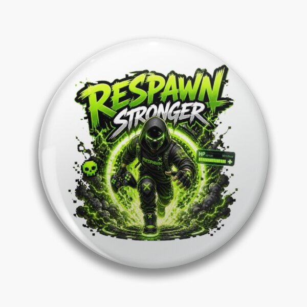 Item preview, RESPAWN STRONGER Gaming Sticker | Neon Esports Gamer Design designed and sold by Stylestickers55.