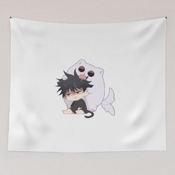 Item preview, Tired Dark Hair Sorcerer with Giant Fluffy Mascot on Head designed and sold by JohnnyFive8.