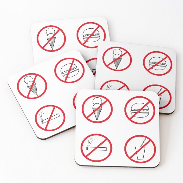 Item preview, Minimalist Prohibition Signs in Clean Red Circle Design designed and sold by GraffiTimi.
