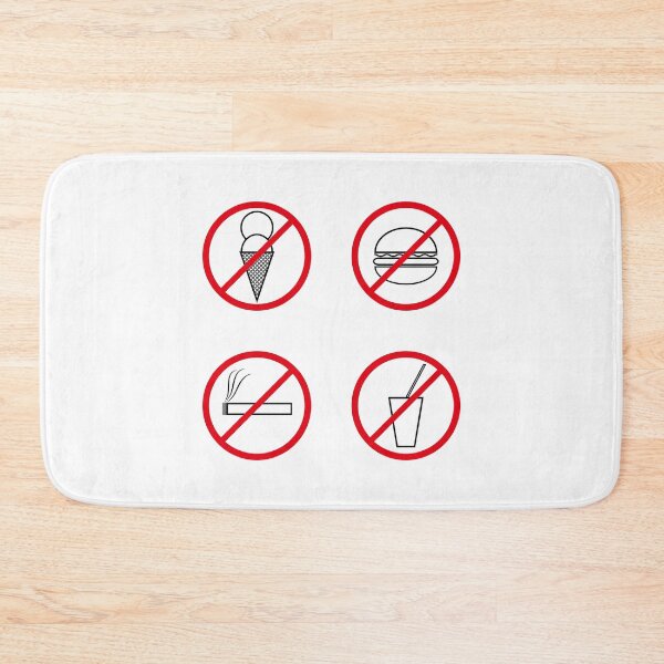 Item preview, Minimalist Prohibition Signs in Clean Red Circle Design designed and sold by GraffiTimi.