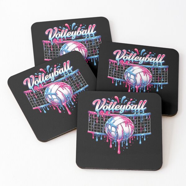 Item preview, Volleyball Script Drip Art Rainbow Design designed and sold by ayion.