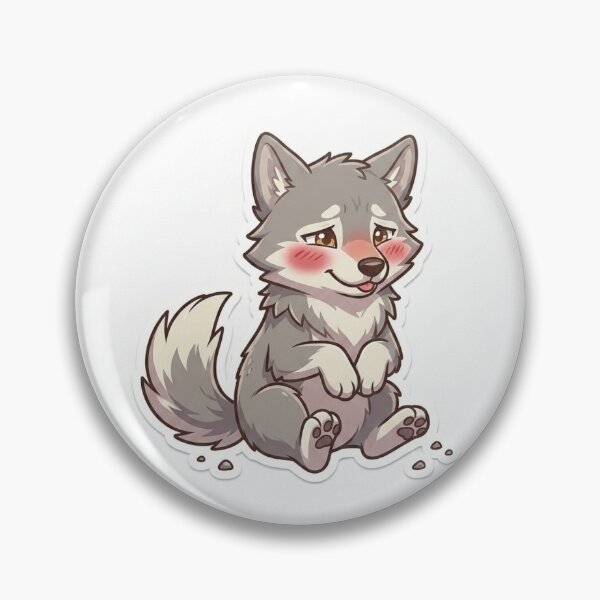 Item preview, Cute Kawaii Shy Wolf Pup Sticker | Anime Style Shy Husky Puppy Art | Laptop Sticker | Gift for Animal Lovers designed and sold by Chipkooo.