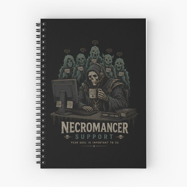 Item preview, Necromancer Support – Undead Customer Service designed and sold by Dead Signal Archives.