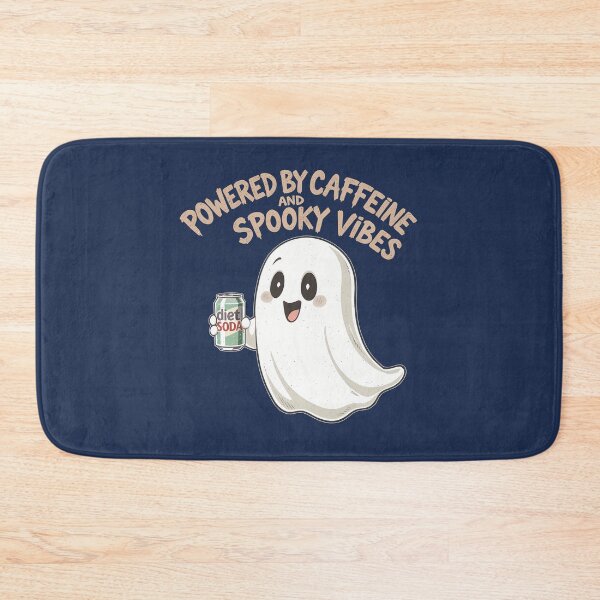Item preview, Powered By Caffeine And Spooky Vibes Cute Ghost Halloween Shirt designed and sold by Raw Tigers.