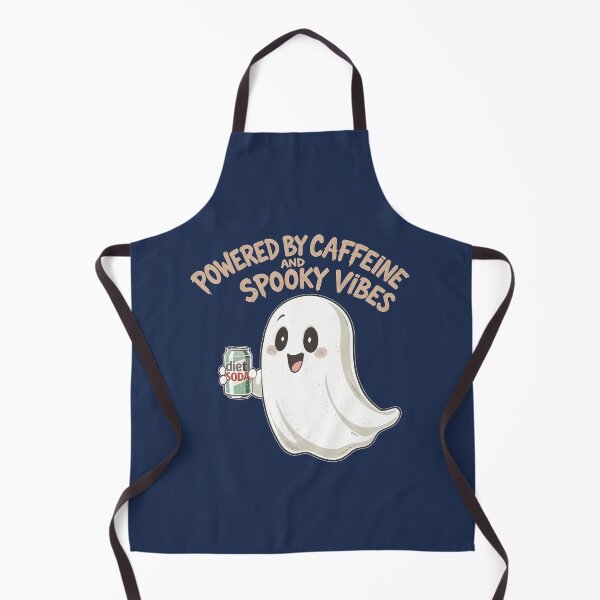 Item preview, Powered By Caffeine And Spooky Vibes Cute Ghost Halloween Shirt designed and sold by Raw Tigers.