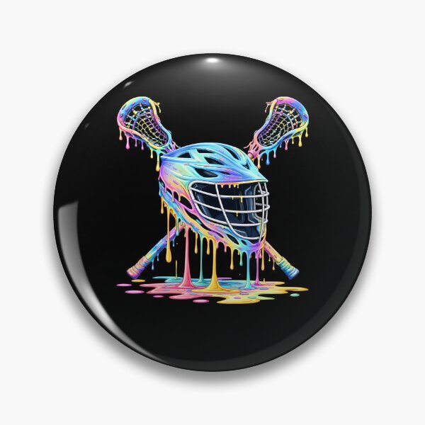 Item preview, Lacrosse Helmet Drip Art Rainbow Design designed and sold by ayion.