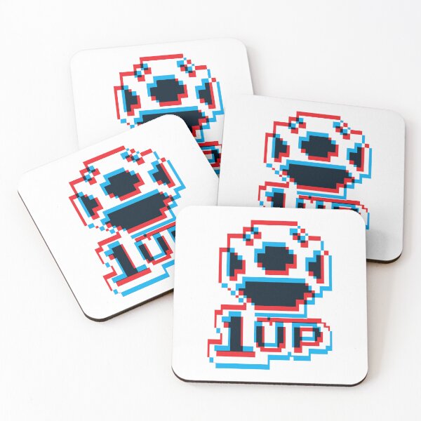 Item preview, 1up Mushroom Negative 3D - White designed and sold by animinimal.