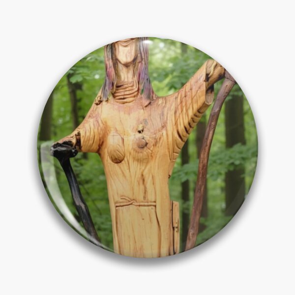 Item preview, Hexe Witch Wood Sculpture Harz Germany  Forest Travel Photography Art designed and sold by PakiInGermany.