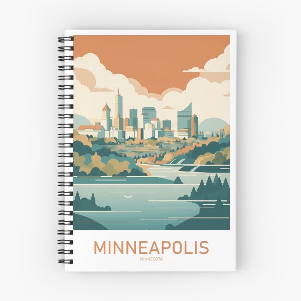 Artikelvorschau, Minneapolis – Kunst an der Flussufer-Skyline entworfen und verkauft von MarkedArtPrints.