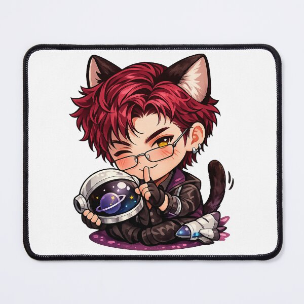 Item preview, Cute Valko Inspired Space Cat Boy Sticker | Chibi Cosmic Explorer Anime Character | Kawaii Galaxy Gamer Art designed and sold by Doodle ⭐⭐⭐⭐⭐.