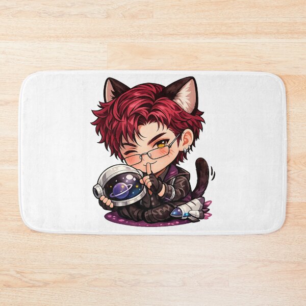 Item preview, Cute Valko Inspired Space Cat Boy Sticker | Chibi Cosmic Explorer Anime Character | Kawaii Galaxy Gamer Art designed and sold by Doodle ⭐⭐⭐⭐⭐.