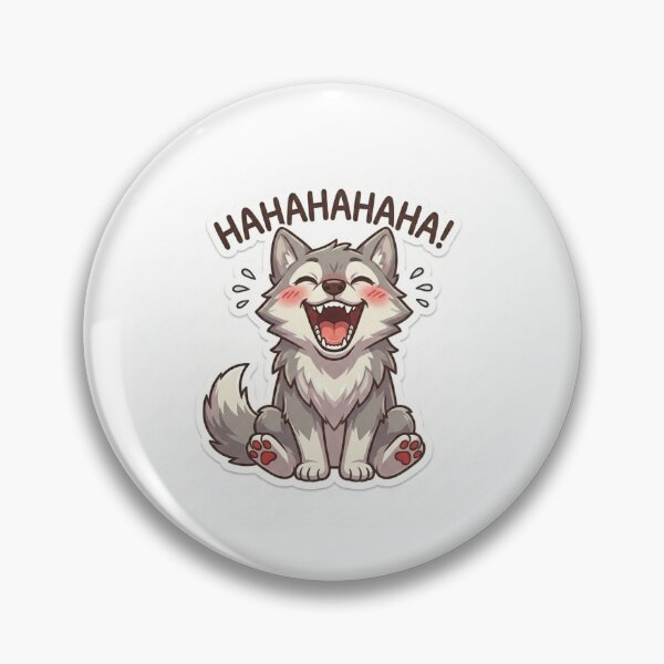 Item preview, Cute Kawaii Laughing Wolf Pup Sticker | Anime Style Funny Husky Puppy Art | Laptop Sticker | Gift for Animal Lovers designed and sold by Chipkooo.
