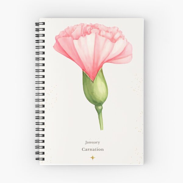 Item preview, January Birth Flower Carnation | Elegant Watercolor Botanical | Vintage Floral designed and sold by lisa-diver.