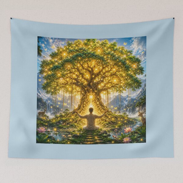 Item preview, Kalpavriksha Manifestation Tree of Life Spiritual Wall Art designed and sold by hutofdesigns.