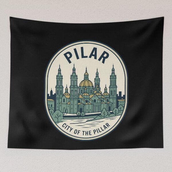 Item preview, Pilar Zaragoza Spain Vintage Travel Emblem designed and sold by k3rstman1.