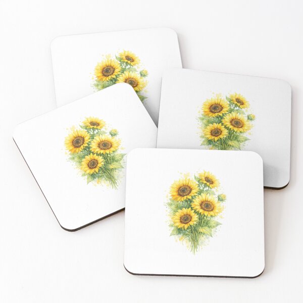 Item preview, Watercolor style sunflower bouquet  designed and sold by lafataviola.