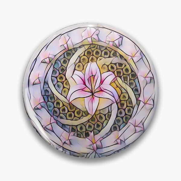Item preview, FLOWERS ON THE CASTLE WALL (Stained Glass Effect) designed and sold by RiverDeeDesigns.