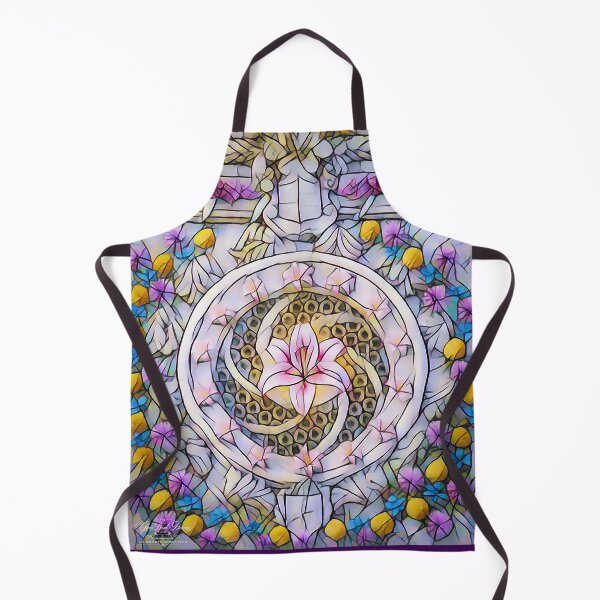 Item preview, FLOWERS ON THE CASTLE WALL (Stained Glass Effect) designed and sold by RiverDeeDesigns.