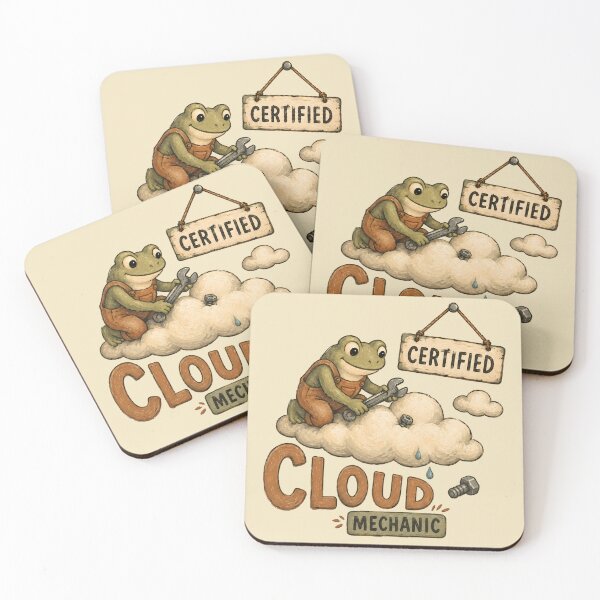 Item preview, Cloud Mechanic Frog Funny Programmer Pun Design designed and sold by VIVID COLORS CLUB.