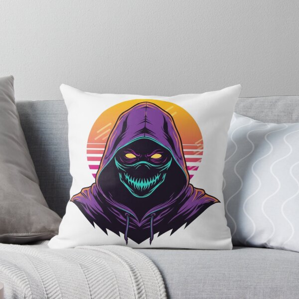 Item preview, Retro 80s Synthwave Mysterious Hooded Figure Silhouette designed and sold by Bangcen.