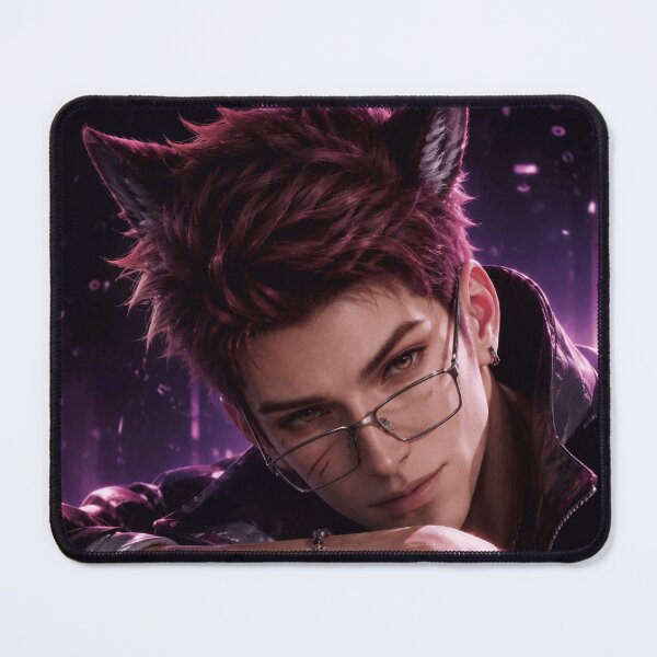 Item preview, Valko Inspired Cat Boy Fan Art Shirt | Fantasy Wolf Ears Anime Character | Purple Aesthetic Gamer Gift designed and sold by Doodle ⭐⭐⭐⭐⭐.