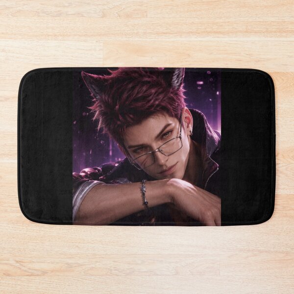 Item preview, Valko Inspired Cat Boy Fan Art Shirt | Fantasy Wolf Ears Anime Character | Purple Aesthetic Gamer Gift designed and sold by Doodle ⭐⭐⭐⭐⭐.