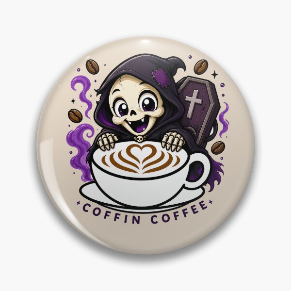 Item preview, ☕ BREWED BEASTIES COLLECTION ☕ -  SPOOKY SEASON MATES - Coffin Coffee Crew designed and sold by WheelieGdArt.