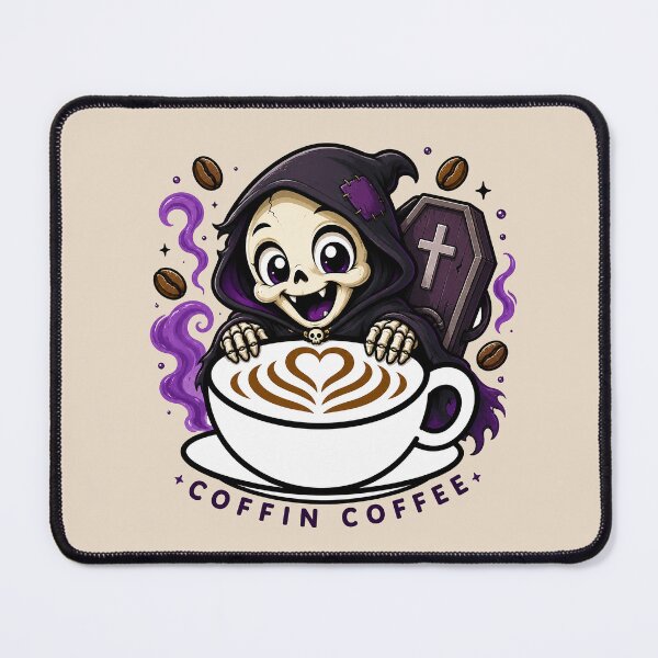 Item preview, ☕ BREWED BEASTIES COLLECTION ☕ - SPOOKY SEASON MATES - Coffin Coffee Crew designed and sold by WheelieGdArt.