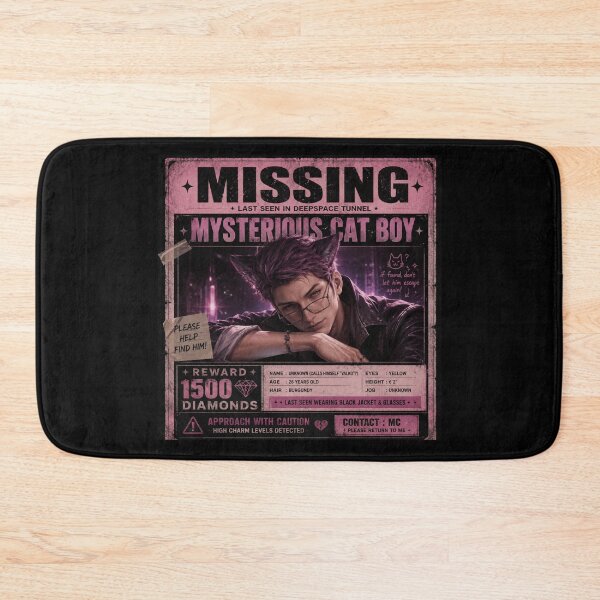Item preview, Missing Mysterious Cat Boy Sticker Inspired by Valko | Fantasy Romance Anime Fan Art Sticker | Purple Aesthetic Gamer Gift designed and sold by Doodle ⭐⭐⭐⭐⭐.