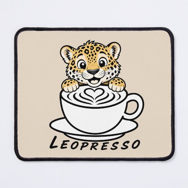 Item preview, ☕ BREWED BEASTIES COLLECTION ☕ - WILDLIFE PALS - Leopresso designed and sold by WheelieGdArt.