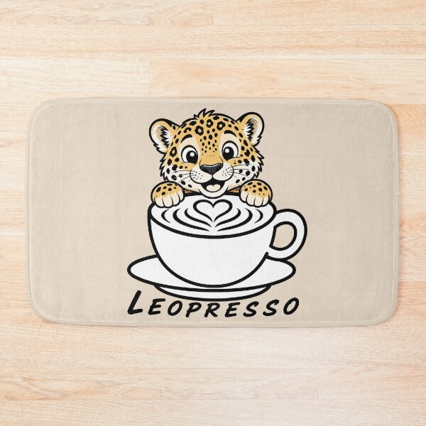 Item preview, ☕ BREWED BEASTIES COLLECTION ☕ -  WILDLIFE PALS - Leopresso designed and sold by WheelieGdArt.