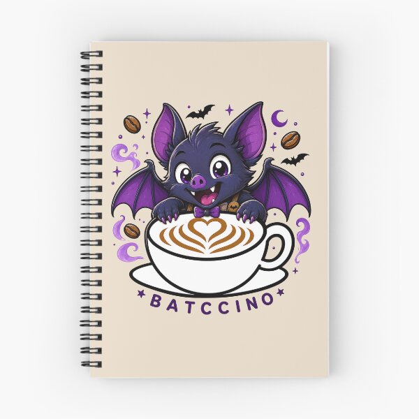 Item preview, ☕ BREWED BEASTIES COLLECTION ☕ -  SPOOKY SEASON MATES - Batccino designed and sold by WheelieGdArt.