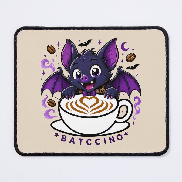 Item preview, ☕ BREWED BEASTIES COLLECTION ☕ - SPOOKY SEASON MATES - Batccino designed and sold by WheelieGdArt.