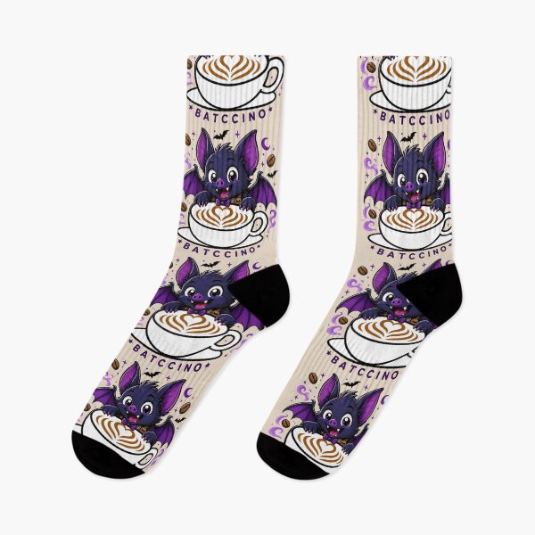 Item preview, ☕ BREWED BEASTIES COLLECTION ☕ -  SPOOKY SEASON MATES - Batccino designed and sold by WheelieGdArt.