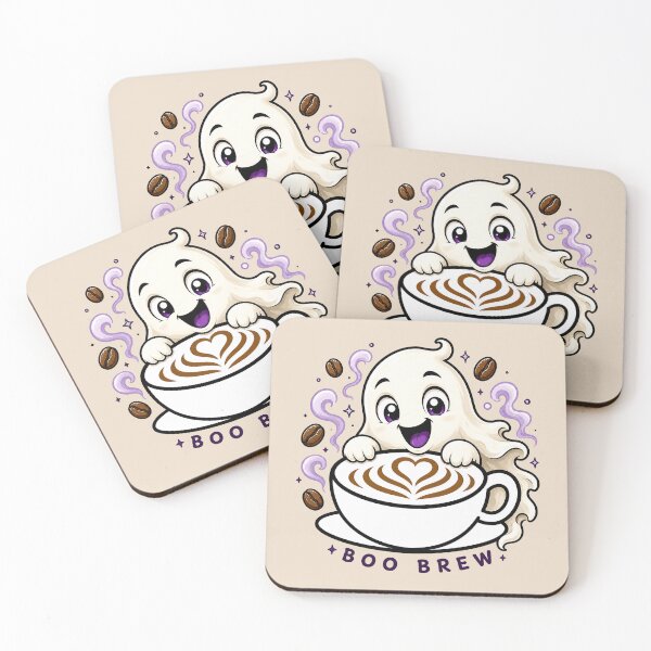 Item preview, ☕ BREWED BEASTIES COLLECTION ☕ -  SPOOKY SEASON MATES - Boo Brew Crew designed and sold by WheelieGdArt.