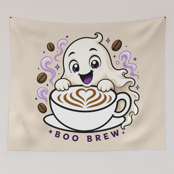 Item preview, ☕ BREWED BEASTIES COLLECTION ☕ -  SPOOKY SEASON MATES - Boo Brew Crew designed and sold by WheelieGdArt.