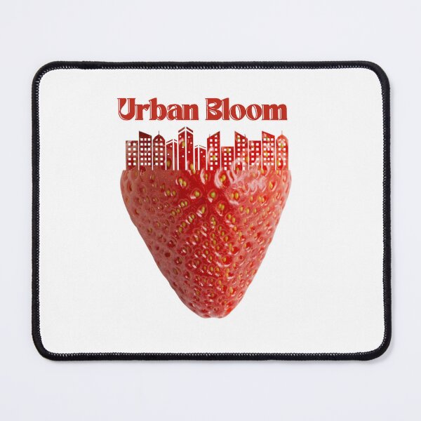Item preview, Urban Bloom – Surreal Strawberry City Aesthetic Art Print designed and sold by Sondosyazanart.