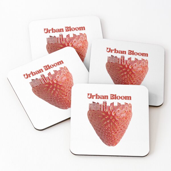 Item preview, Urban Bloom – Surreal Strawberry City Aesthetic Art Print designed and sold by Sondosyazanart.