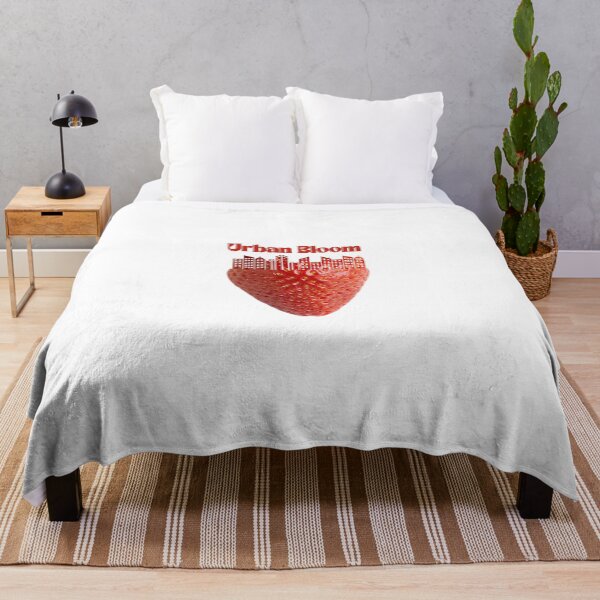 Item preview, Urban Bloom – Surreal Strawberry City Aesthetic Art Print designed and sold by Sondosyazanart.