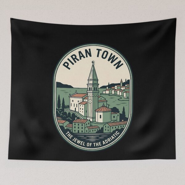 Item preview, Piran Slovenia Vintage Travel Emblem Adriatic Coast designed and sold by k3rstman1.