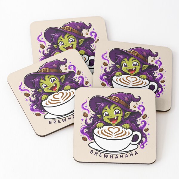 Item preview, ☕ BREWED BEASTIES COLLECTION ☕ -  SPOOKY SEASON MATES - Brewhaha designed and sold by WheelieGdArt.