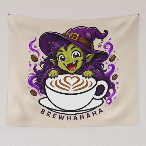Item preview, ☕ BREWED BEASTIES COLLECTION ☕ -  SPOOKY SEASON MATES - Brewhaha designed and sold by WheelieGdArt.