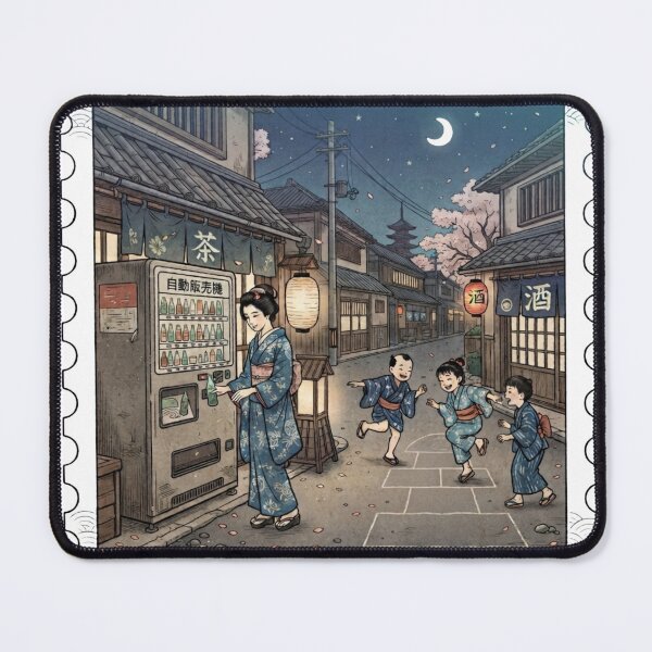 Item preview, Ukiyo-e of a Beauty and Vending Machine on a Street Corner designed and sold by Cocotaka5.