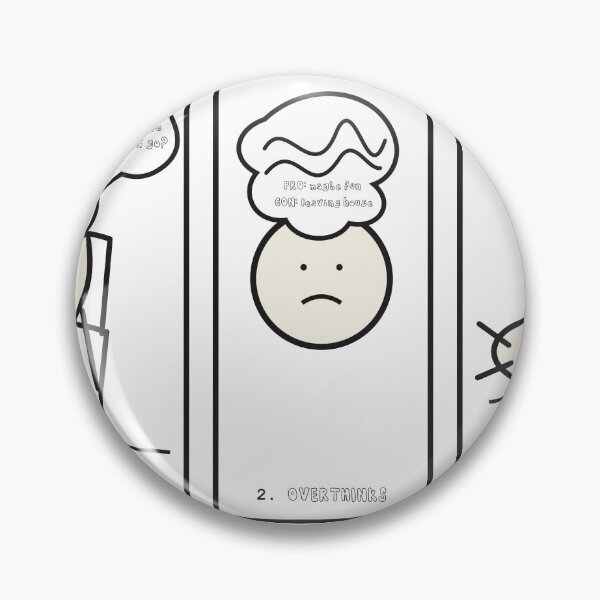 Item preview, I Have Considered It and No – Funny Overthinking Comic Doodle designed and sold by FlamoArt.