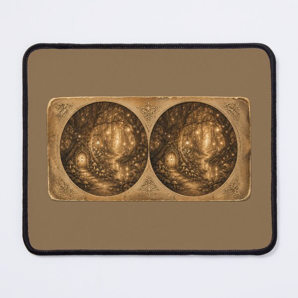 Item preview, Vintage Stereoscope Card Print – Antique Enchanted Forest Fairy Art designed and sold by MagicMakerPh.