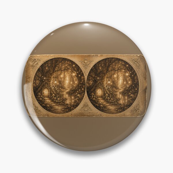 Item preview, Vintage Stereoscope Card Print – Antique Enchanted Forest Fairy Art designed and sold by MagicMakerPh.