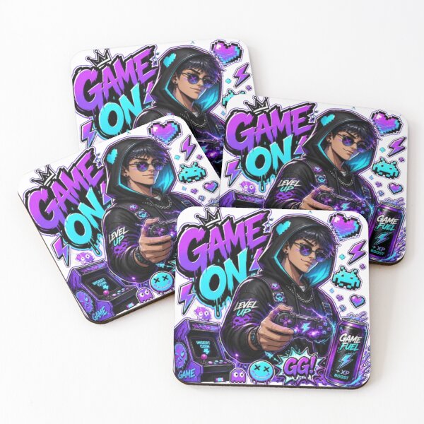 Item preview, GAME ON Gaming Sticker | Neon Cyber Gamer Streetwear Design designed and sold by Stylestickers55.