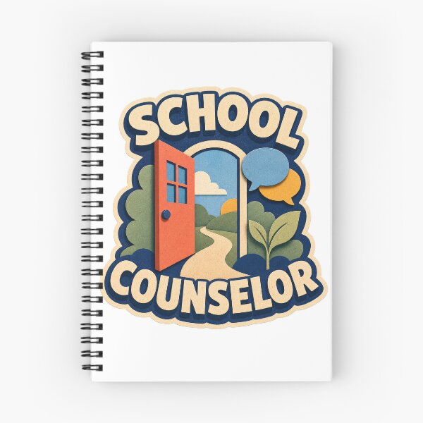 Item preview, School Counselor Open Door Support Badge designed and sold by Freshloop Studio | Whimsical Vintage Art.