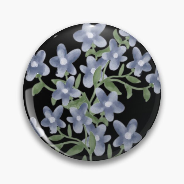Item preview, Moody Periwinkle Blue Floral Botanical Cluster Pattern designed and sold by Jyoti-Quotes.